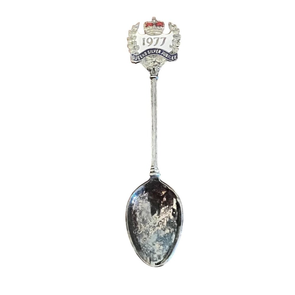 Vintage Exquisite Ltd 1952-1977 Queen Elizabeth II  silver Jubilee Spoon‎